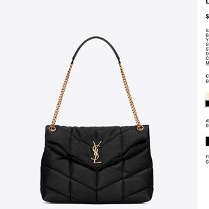 YSL puffer chain bag in quilted lamb skin